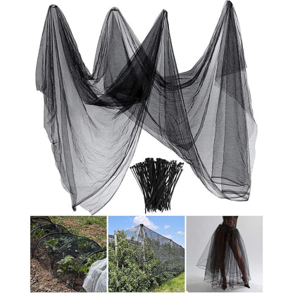 Schutznetz Pflanzenschutz 3x10m Schwarz Insekten Mücken