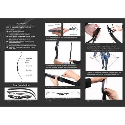 Recurvebogen Set 56" für Erwachsene – Jagd & Zielübung