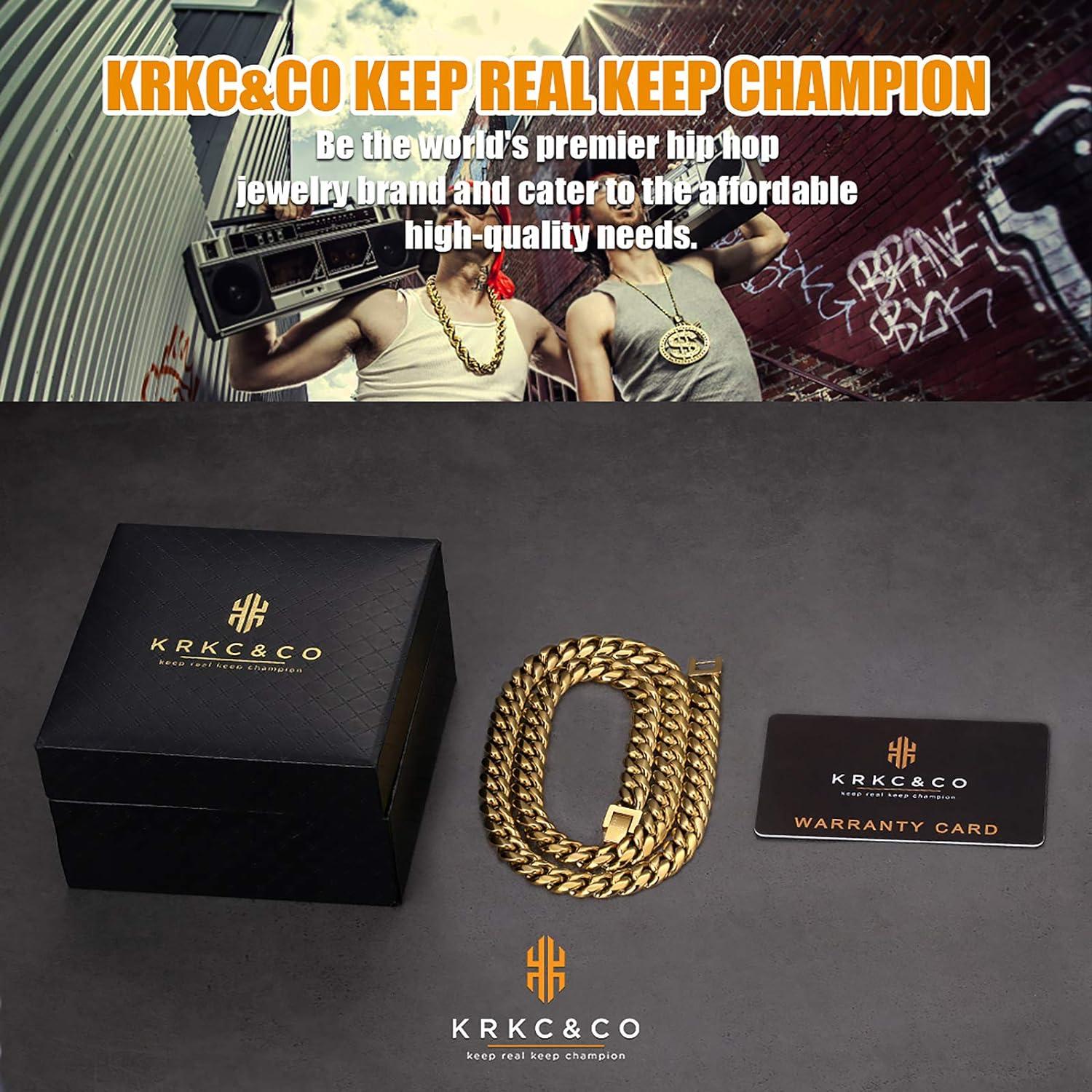 Panzerkette Herren Halskette 18K Gold beschichtet Cuban Link Chain