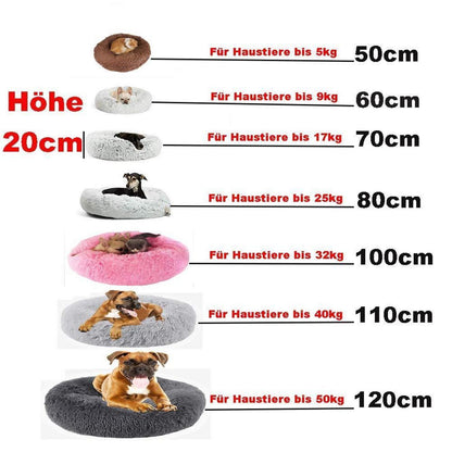 Deluxe Haustierbett Donut Cuddler – Braun, 120cm