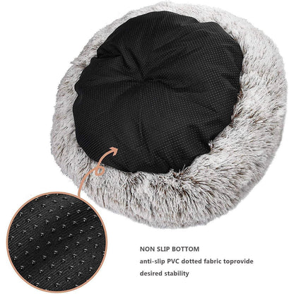 Deluxe Haustierbett Donut Cuddler – Braun, 120cm