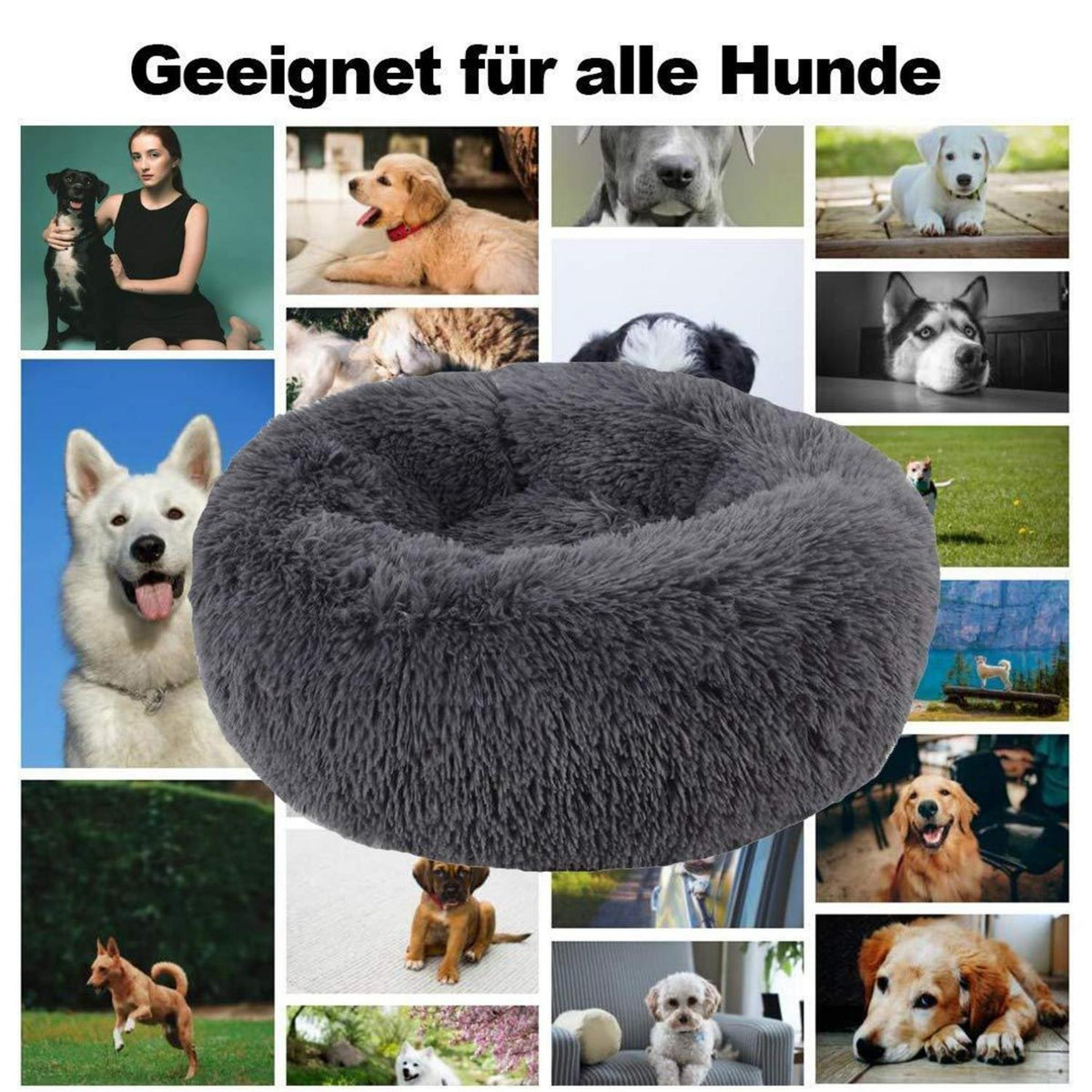 Deluxe Haustierbett Donut Cuddler – Braun, 120cm