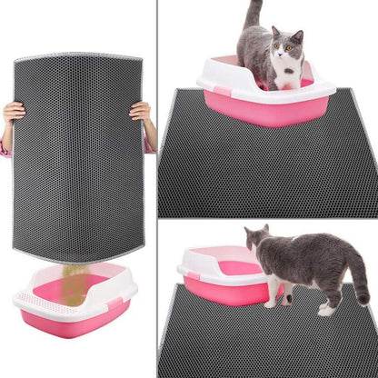 Pieviev Katzenklo Matte Waben Design wasserdichte Doppelte