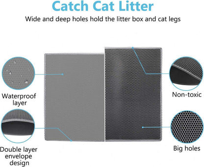 Pieviev Katzenklo Matte Waben Design wasserdichte Doppelte