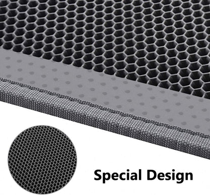 Katzenklo Matte Waben Design wasserdicht grau 61x38 cm