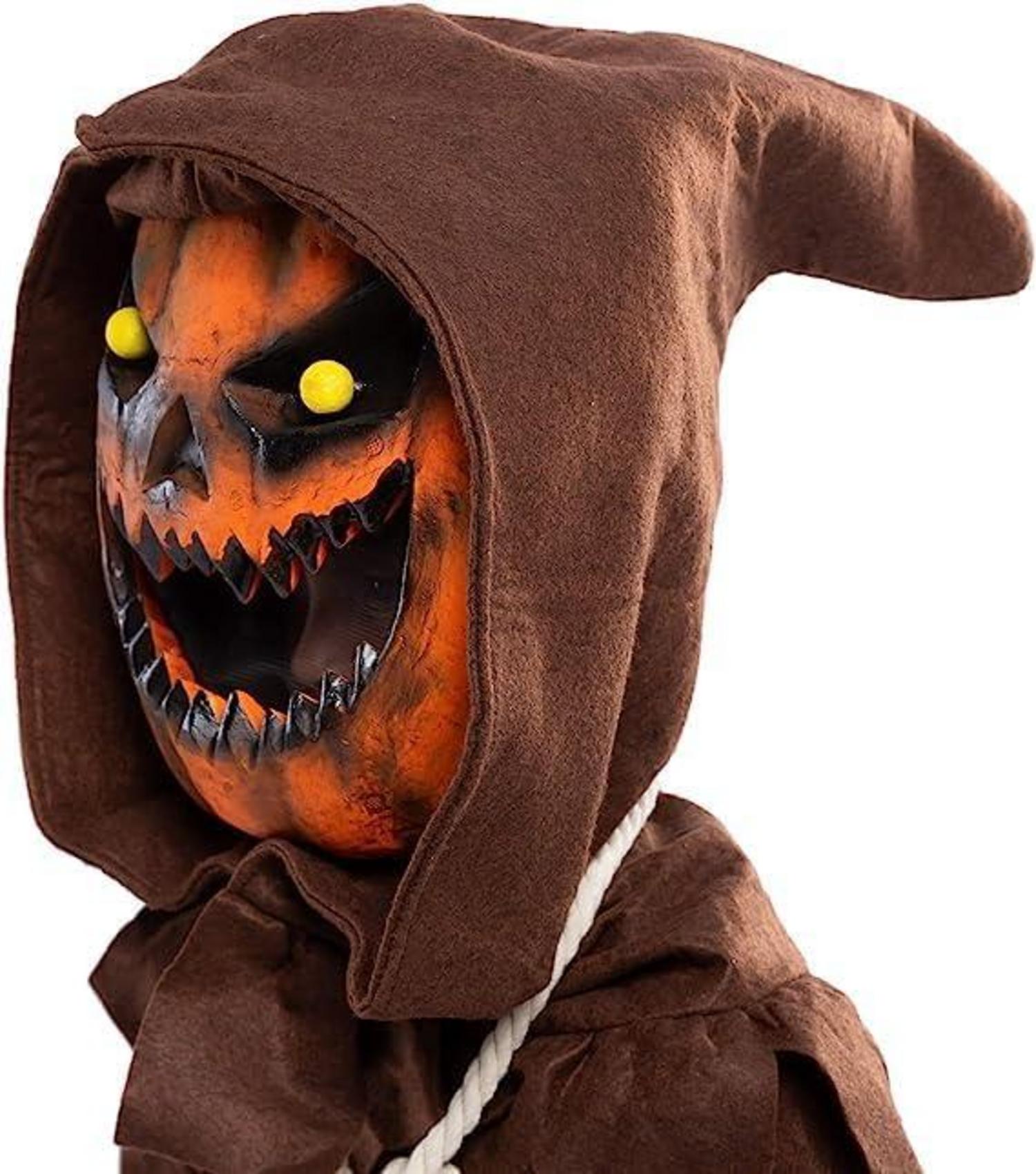 Spooktacular Creations Gruseliges Vogelscheuche Kürbis Halloween Kostüm für Kinder Large Brown