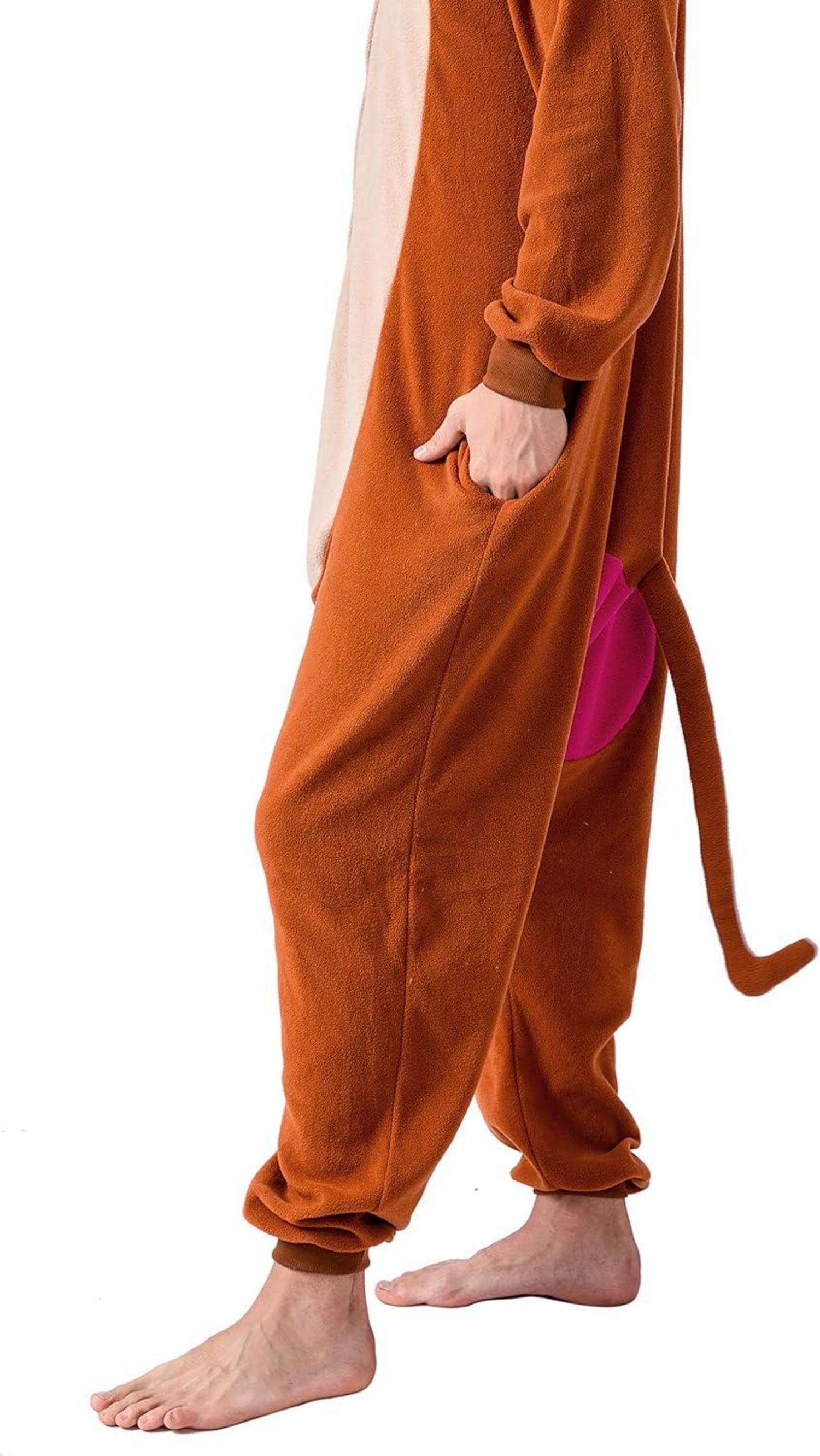 Spooktacular Creations Affe Pyjama Tier Kostüm Erwachsene Orange M