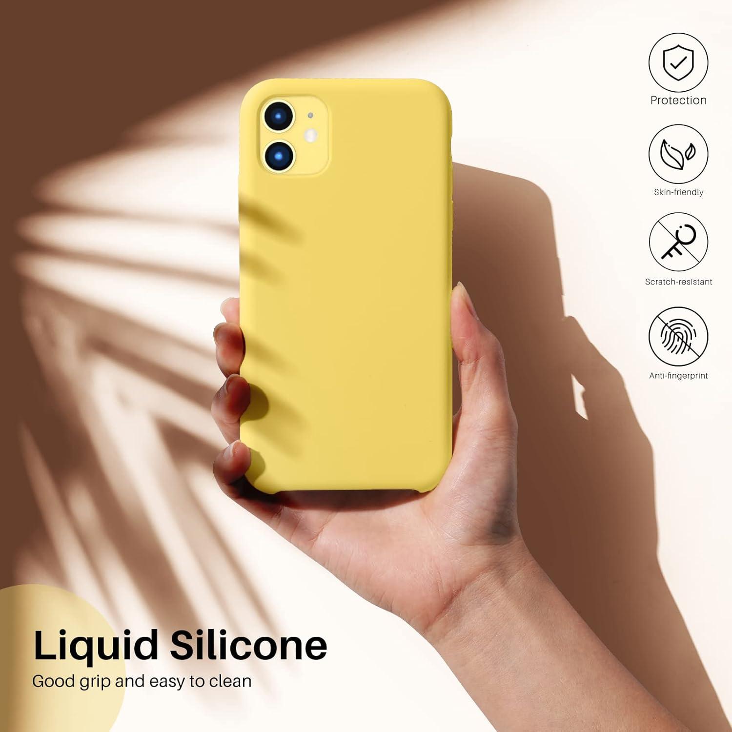iPhone 11 Silikon Case Hülle 6,1 Zoll Schutz Zitronengelb