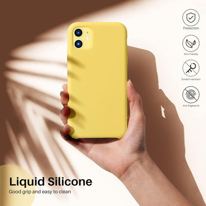 iPhone 11 Silikon Case Hülle 6,1 Zoll Schutz Zitronengelb