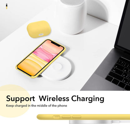 ORNARTO iPhone 11 Hülle Silikon Ultra Dünn Flüssig Zitronengelb