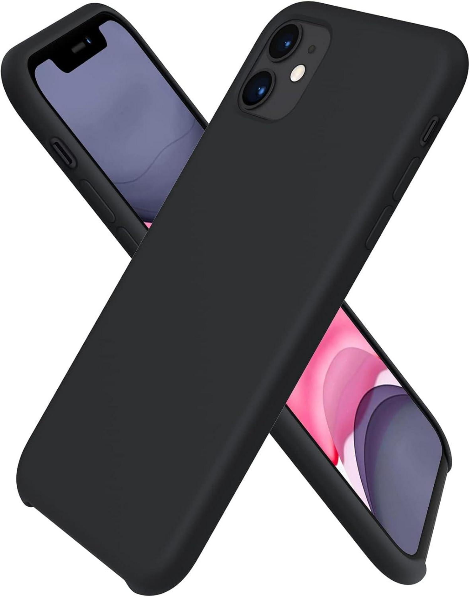 iPhone 11 Silikon Case Flüssig Ultra Dünn Schwarz Schutz Hülle 6,1