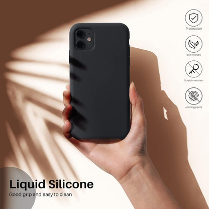 ORNARTO iPhone 11 Silikon Case Ultra Dünn 6,1 Zoll - Mitternachts Schwarz