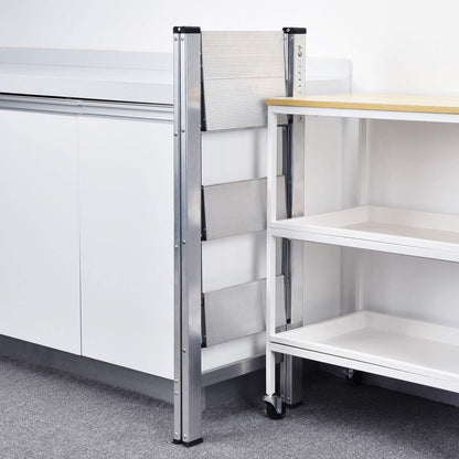 Klappbare Stufenleiter mit Handlauf, rutschfeste Aluminium Trittleiter (3