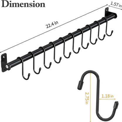 Küchenhalter Hängeleiste Pfannenhalter Relingleiste 570mm
