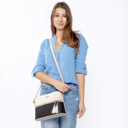 Damen Handtasche Set Leder Schultertasche Shopper 3-teilig