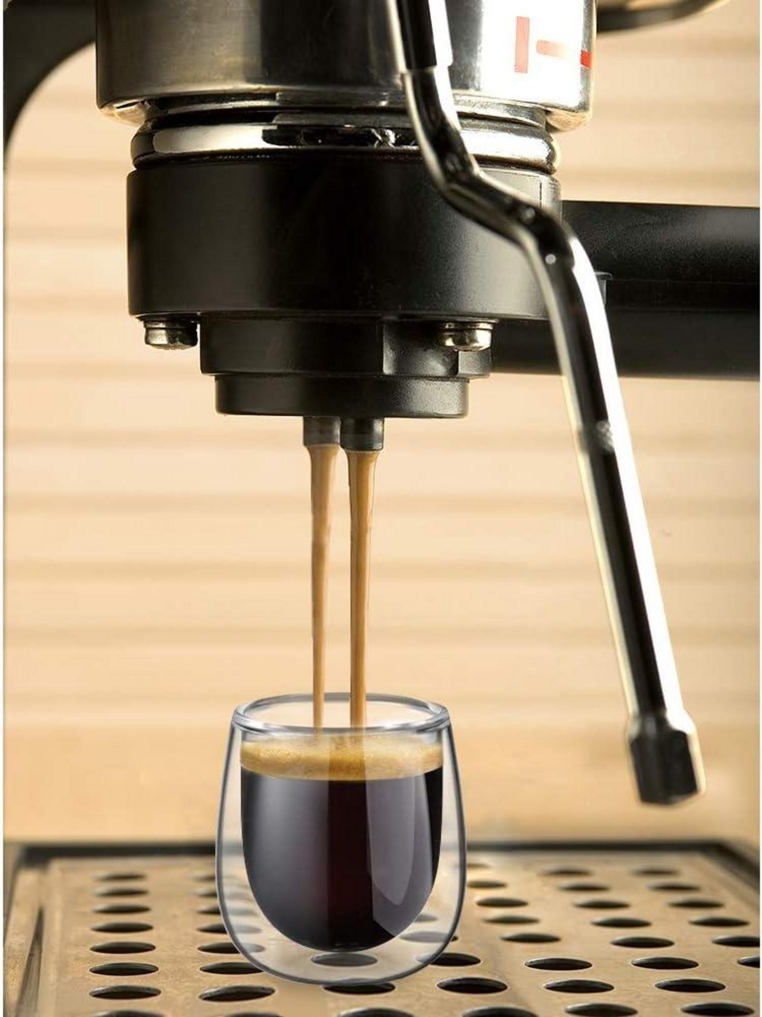 4er Set Doppelwandige Espressotassen 100ml Borosilikatglas