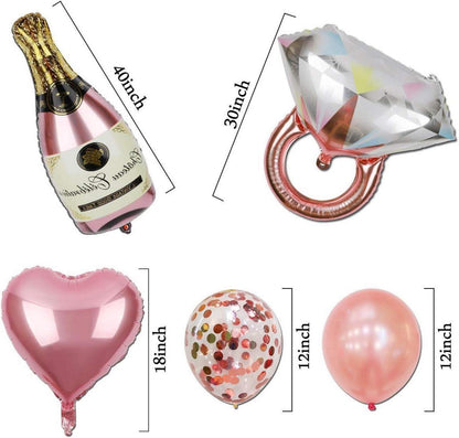 JGA Deko Set BRIDE TO BE Luftballons Latex Folienballons