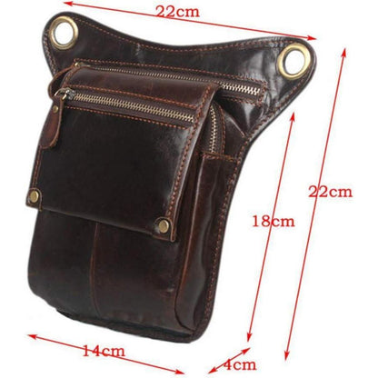 Leder Beintasche Vintage für Herren & Damen – Bauchtasche Outdoor