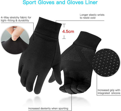 Touchscreen Handschuhe Outdoor Laufhandschuhe Winter Anti-Rutsch Warm