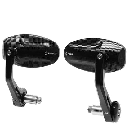 Motorrad Lenkerendenspiegel CNC Aluminium Blendschutz Blau