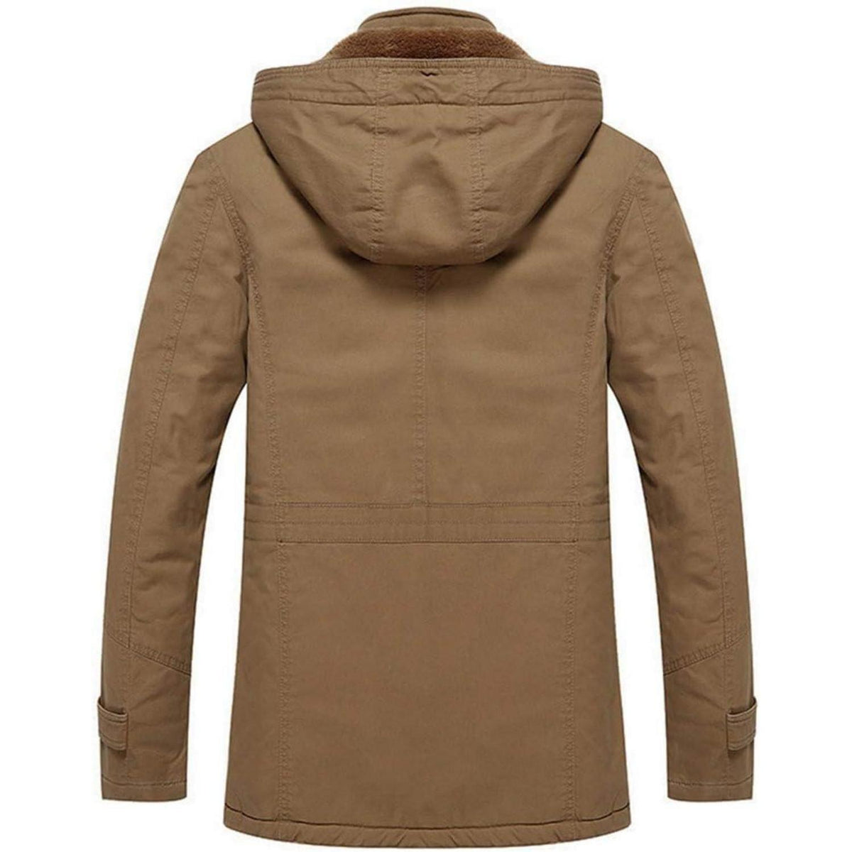 Herren Winterjacke Warm Gefüttert Militärstil Khaki 3XL