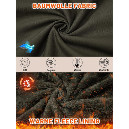 Herren Winterjacke Warm Gefüttert Militärstil Armeegrün 3XL