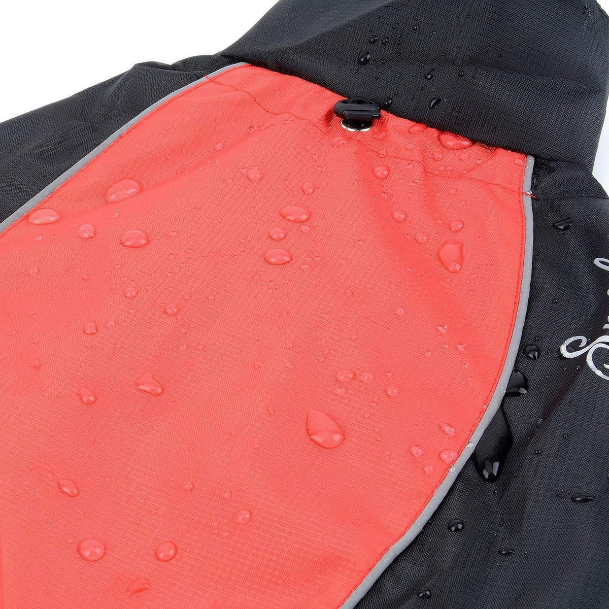 Wasserdichter Hunderegenmantel Rot 7XL – Atmungsaktiv & Reflektierend