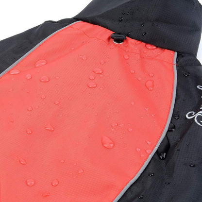 Wasserdichter Hunderegenmantel Rot 7XL – Atmungsaktiv & Reflektierend