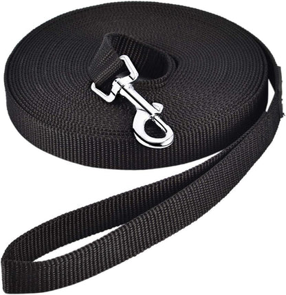 Schleppleine Hund Nylon Trainingsleine D-Karabiner Griffpolster 33m