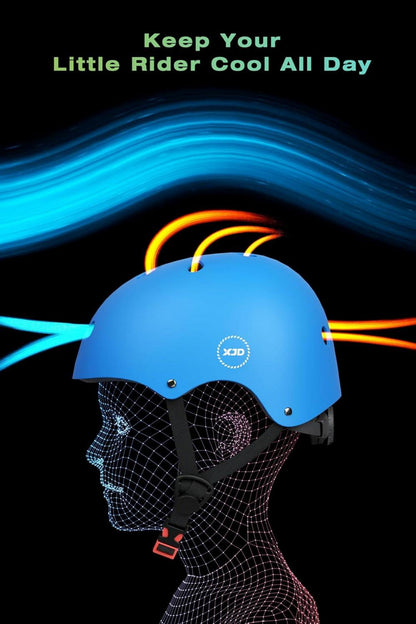 Kinder Jugend Fahrradhelm Multisport CE-Zertifizierung Mädchen Jungs Azurblau M 55-57 cm