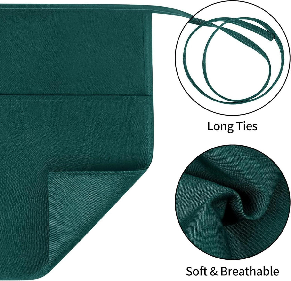 Viedouce 2er Pack Wasserdichte Kurze Taille Kochschürze 2 Taschen