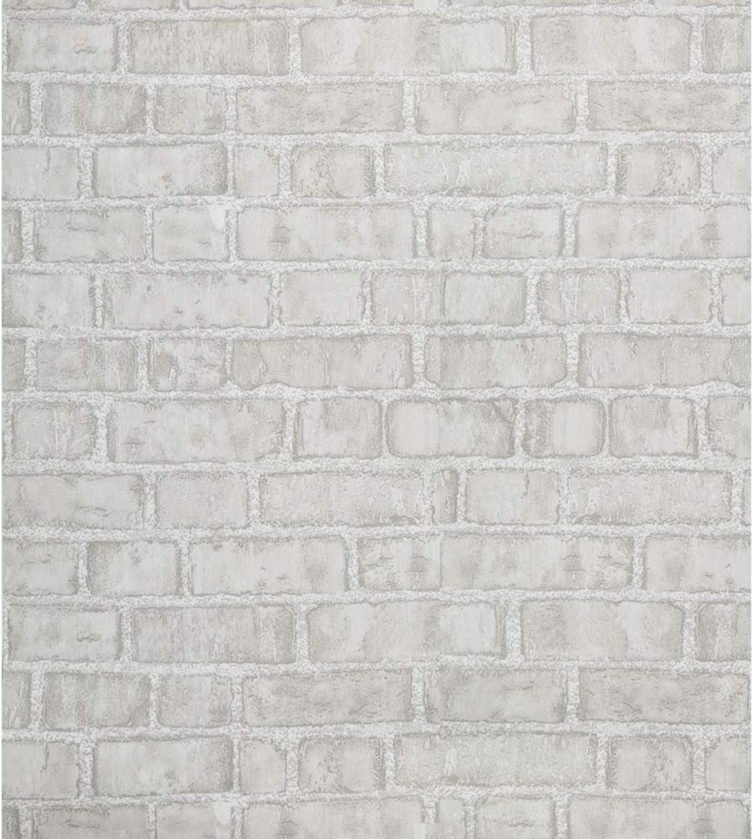 Graue Vintage Brick Selbstklebende Tapete 44x1000cm