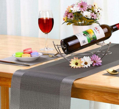 Placemats Set 4 Tischläufer & Tischsets Abwaschbar 30x45cm Silver