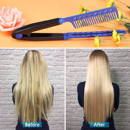 Salon Haarbürste Glättungs Kamm Set 3 Stück Rose Blau Rot