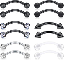 Augenbrauenpiercings Chirurgenstahl Curved Barbell Kugel Perle Rook