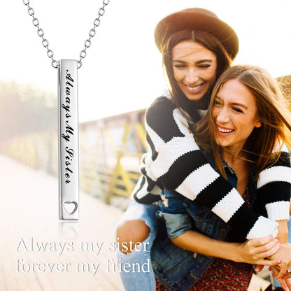 Schwester Halskette Anhänger Sterlingsilber Always My Sister Forever My Friend