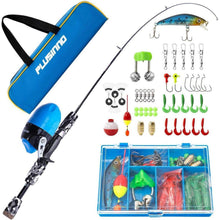 Kinder Angel Set Angelrute Angelrolle Köder Schwarz 1.5M