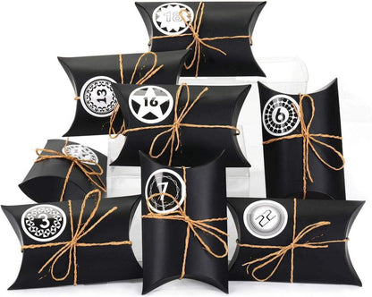 Weihnachts-Adventskalender Kraftpapier Tüten 24er Set - DIY Basteln