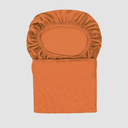 Stretchy Stuhlbezüge Samt Orange 6er Set (Groß)
