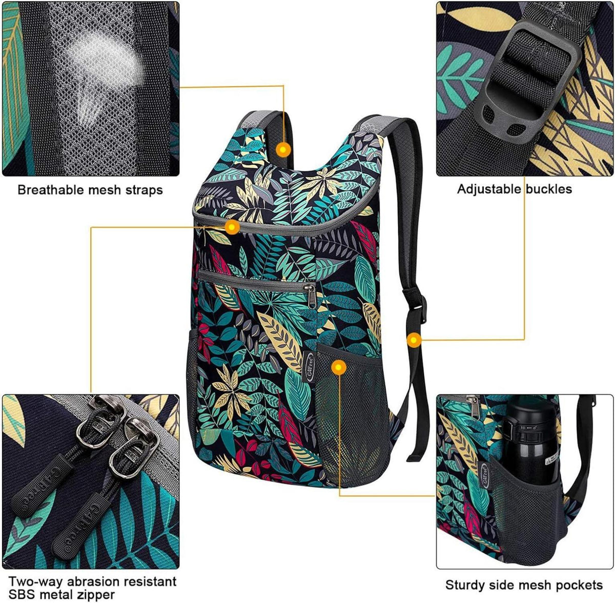 Ultraleichter faltbarer Rucksack 11 l für Reisen & Wandern
