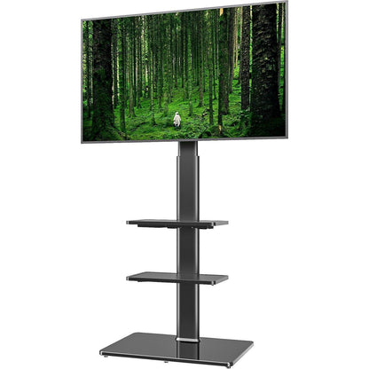 Höhenverstellbarer TV-Standfuß mit 3 Regalen für 19-42 Zoll TV