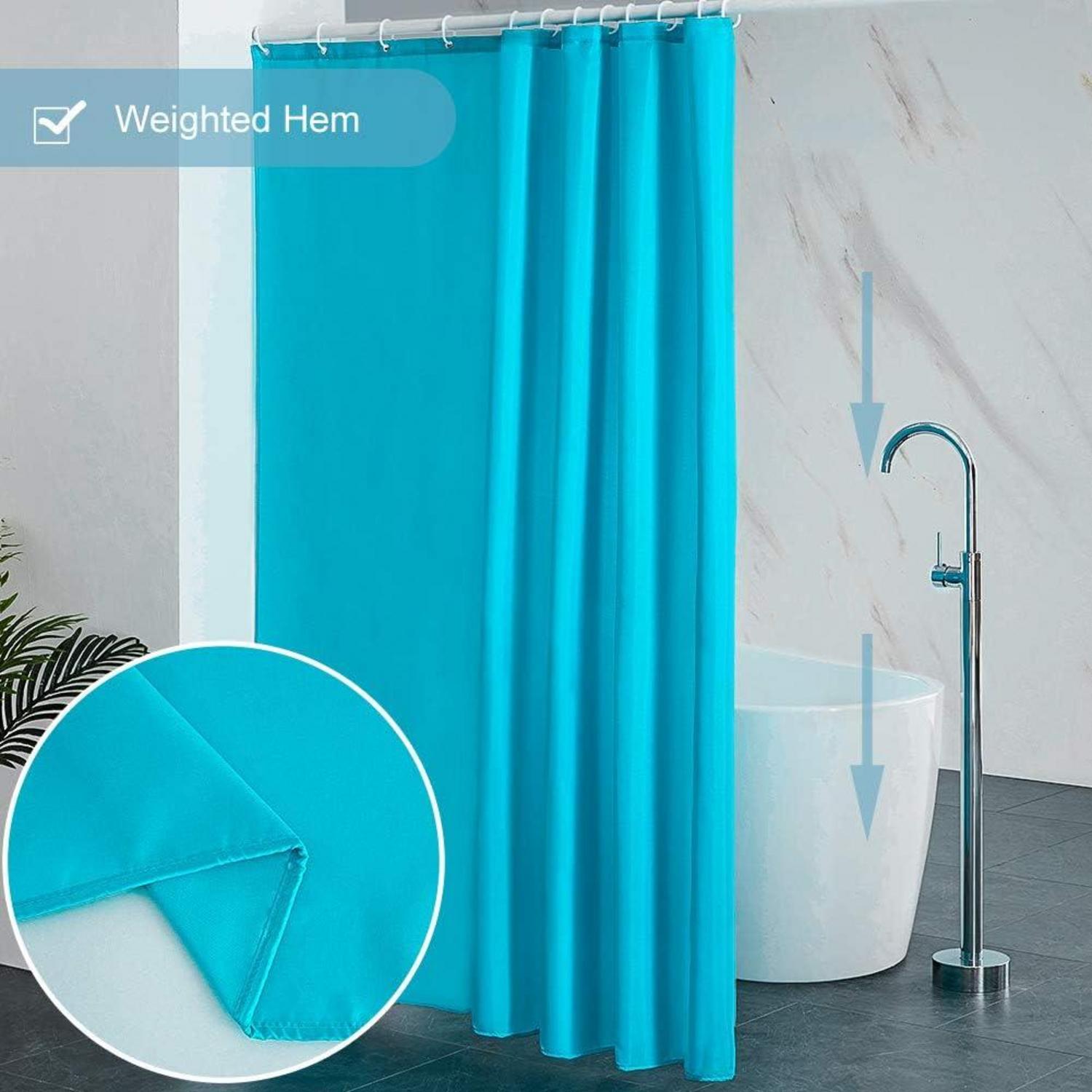 Furlinic Duschvorhang Anti-Schimmel Textil Badewanne Aquamarin 180x210cm