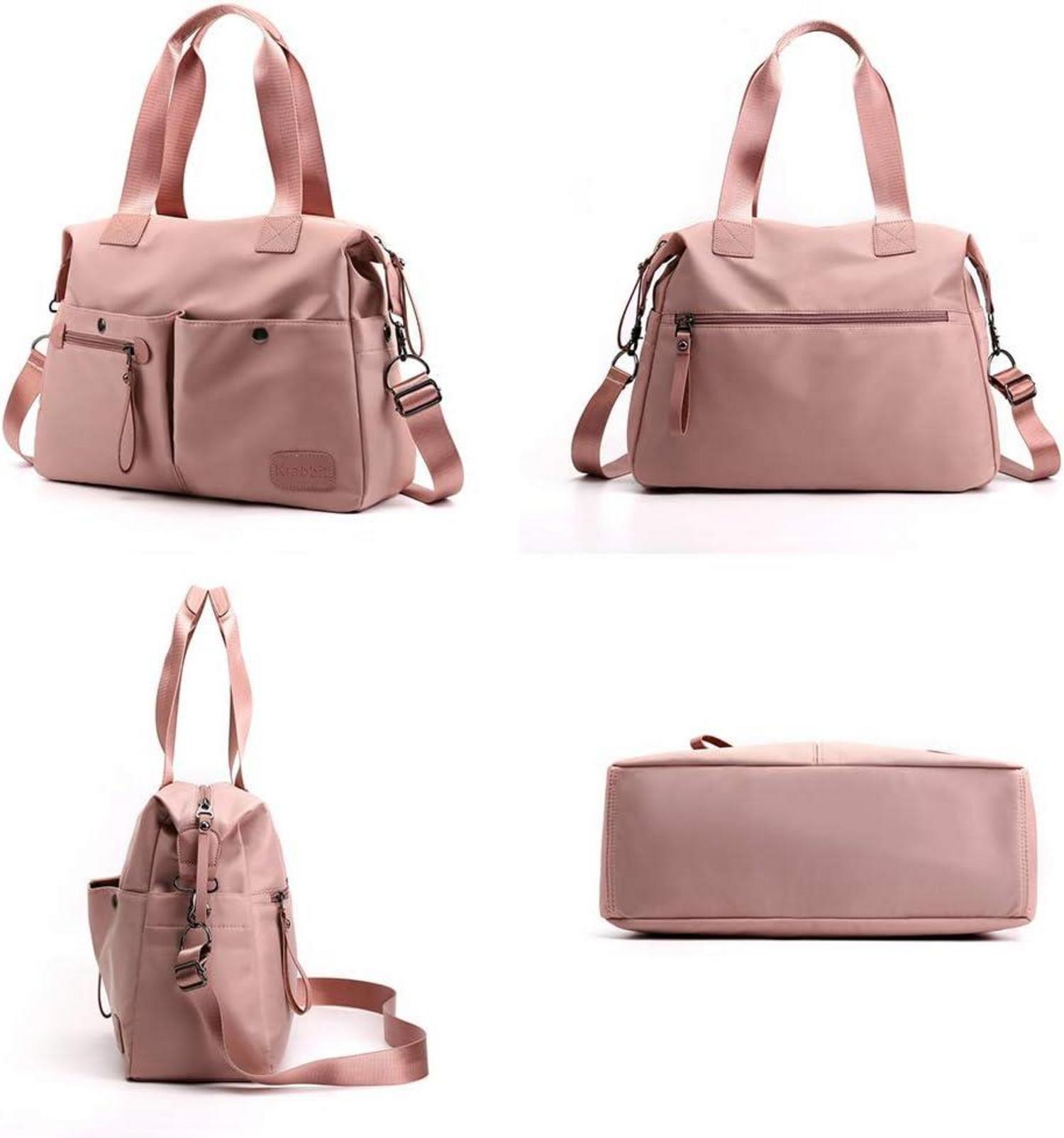Damen Nylon Schultertasche Rosa - Multifunktional und geräumig