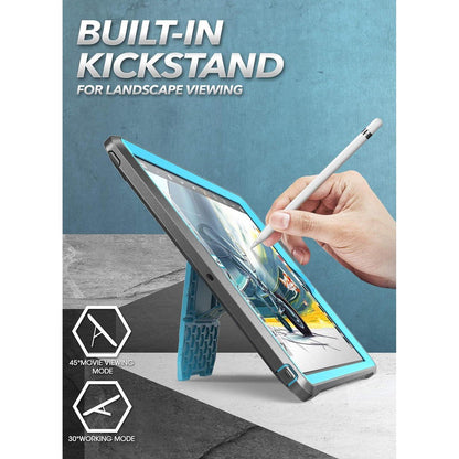 Robuste Schutzhülle für iPad 10.2 mit Ständer & Displayschutz, Blau