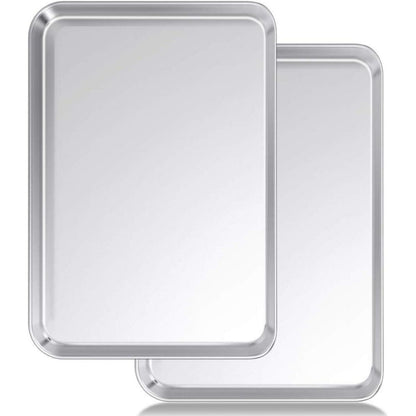 Edelstahl Backblech Set 2er Pack – 50,8 x 35,6 cm