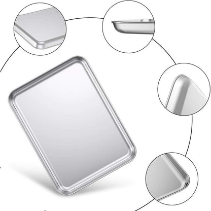 Edelstahl Backblech Set 2er Pack – 50,8 x 35,6 cm