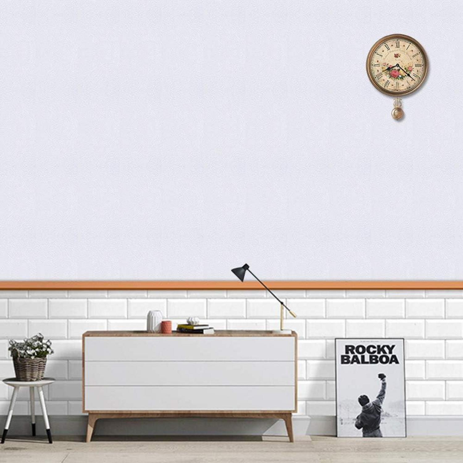 Selbstklebende Weiße Tapete 40x500cm für Wohnzimmer Küche Schlafzimmer
