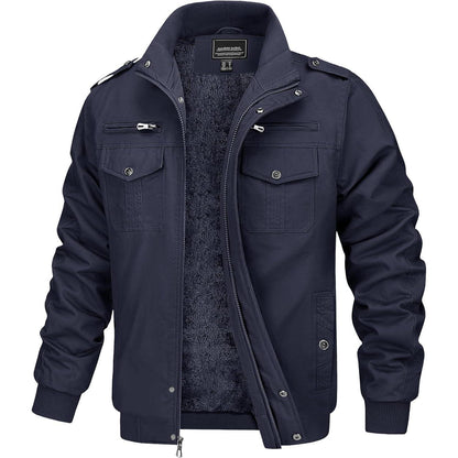Herren Fleecejacke Winterjacke Warm & Funktional Dunkelblau XL