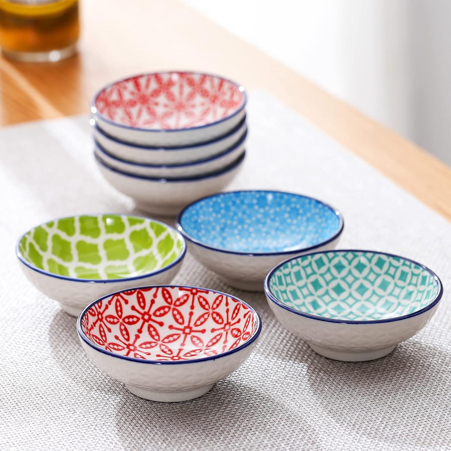 Porzellan Dipschälchen Macaron bunt 8-teilig Ø 8,2cm Snackschalen