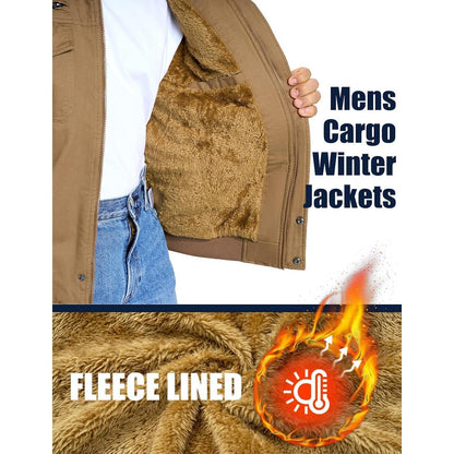 Herren Fleecejacke Winterjacke Warm & Funktional – Outdoor Parka XL